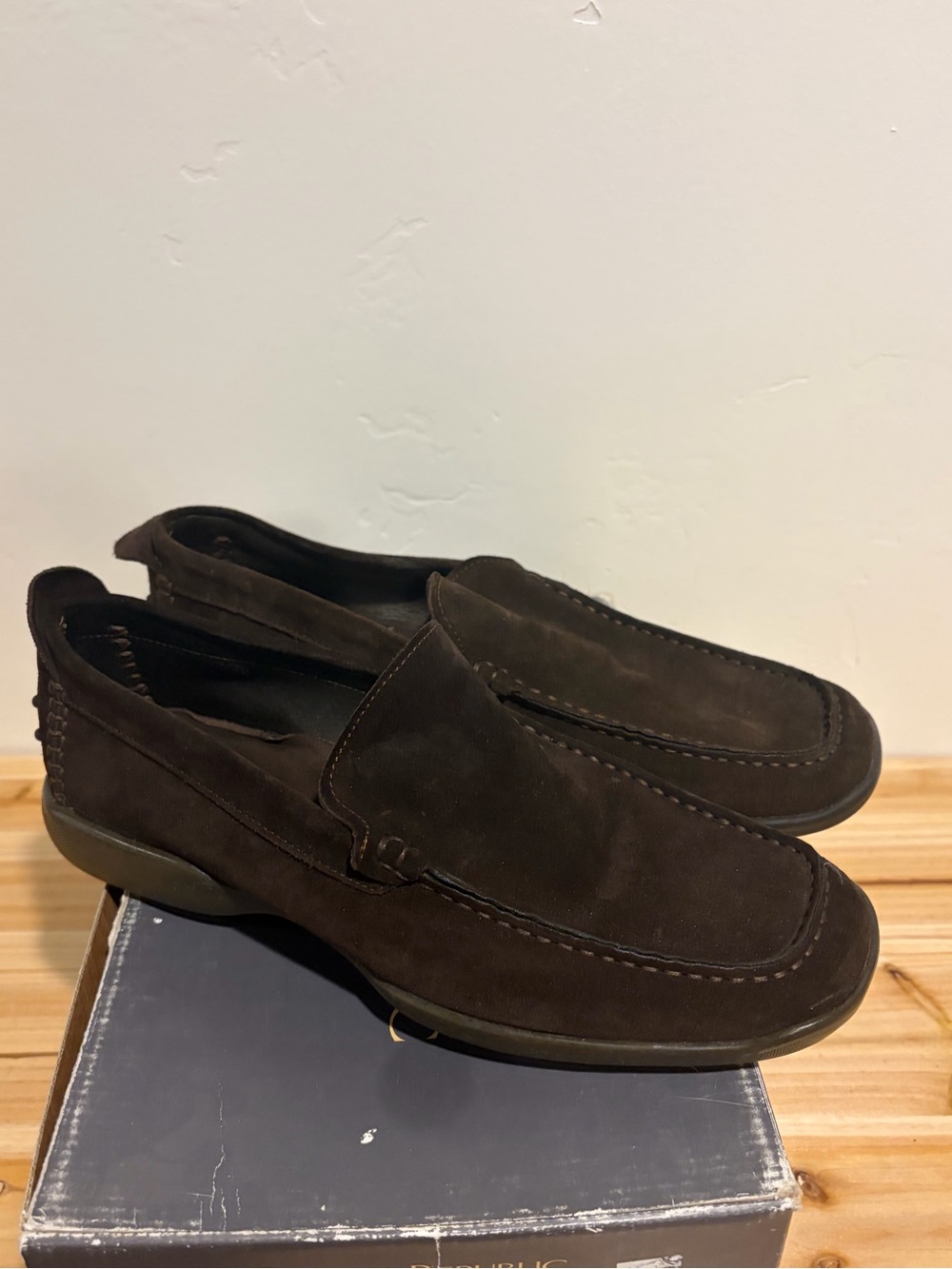Suede slip-on Italian loafers